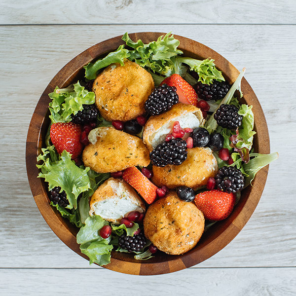 Fennel & Goat Cheese Salad with Pomegranate Vinaigrette