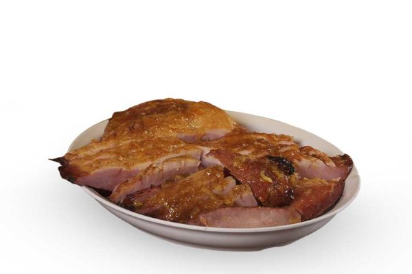 Orange Bourbon Vanilla Glazed Ham